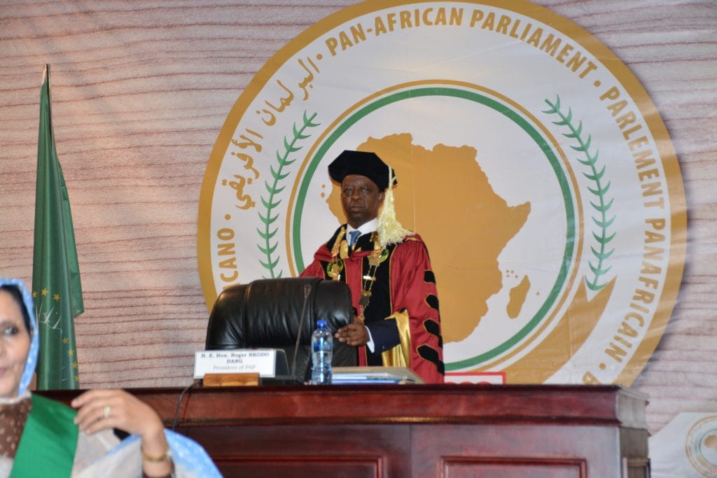 Roger Nkodo re-elected PAP President 10 PAP President Roger Nkodo Dang