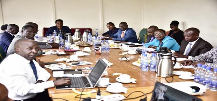 Fast track agriculture projects – MPs Members of the agriculture committee listening to a presentation of officials from the regional pastroral livelihood resilience project Uganda MMD6703